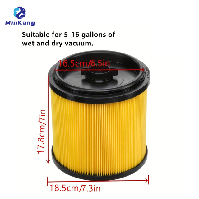 RETENUE DE FILTRE À CARTOUCHE STANDARD VCFS PICK-UP À SEC (JAUNE)