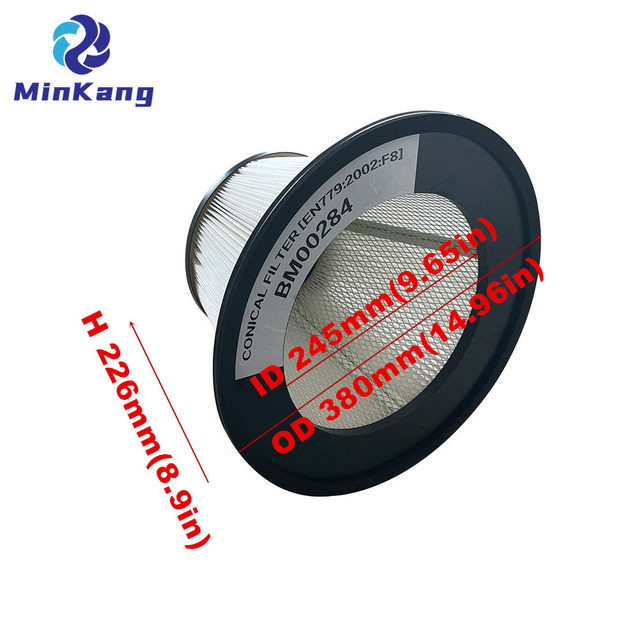 Filtre à air conique industriel HEPA BM00284, maille métallique adaptée à l'aspirateur DASHCLEAN