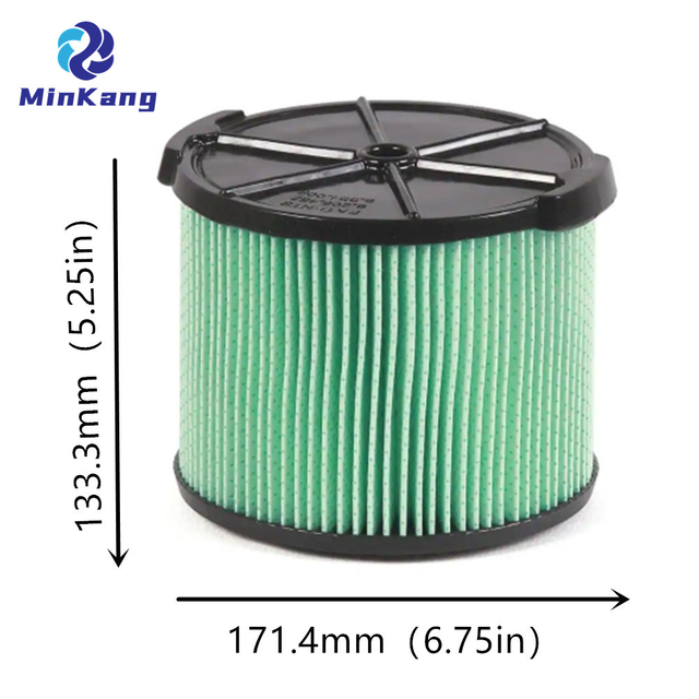 Vert VF3600 Filtre à cartouche de rechange en papier plissé pour aspirateur sec/humide VF3600 HEPA pour aspirateurs d'atelier RIDGID de 3 à 4,5 gal