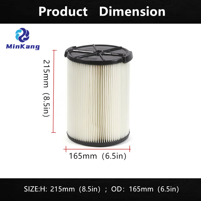 Filtre HEPA pour aspirateur à cartouche VF4000, filtre aspirateur sec/humide standard à 1 couche pour aspirateurs RIDGID 5-20 gallons 18-75L (blanc)