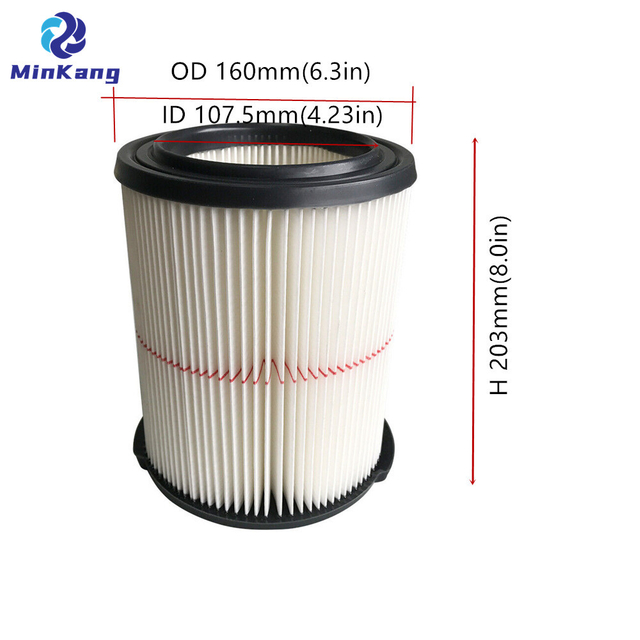Filtre à cartouche blanc 009-38754 38754 pour aspirateur sec/humide à usage général CRAFTSMAN CMXZVBE38754 à rayures rouges