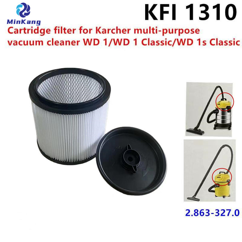  KFI1310 Cartouche aspirateur filtre HEPA pour aspirateur polyvalent Karcher WD1/1s Classic