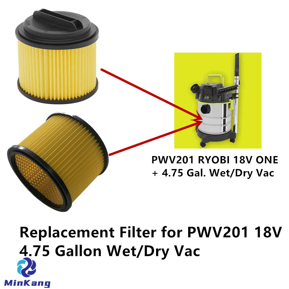  A32RF03N Filtre de remplacement pour PWV201 RYOBI 18V ONE+ 4,75 Gal.Aspirateur sec/humide