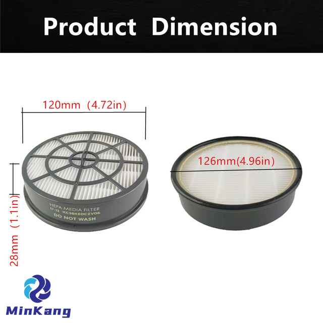 Filtre média HEPA EF-12 pour aspirateurs verticaux Kenmore, remplace la pièce n° 20-60512 KC38KEDCZV06 60512 (gris + blanc)