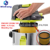  A32RF03N Filtre de remplacement pour PWV201 RYOBI 18V ONE+ 4,75 Gal.Aspirateur sec/humide