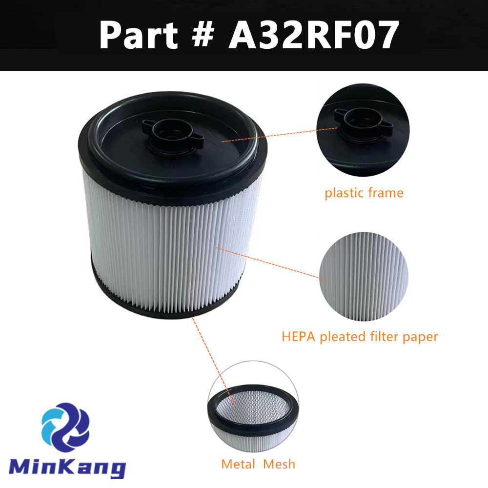 Remplacement du filtre d'aspirateur de lavage A32RF07 pour aspirateur sec et humide RYOBI de 10 gallons