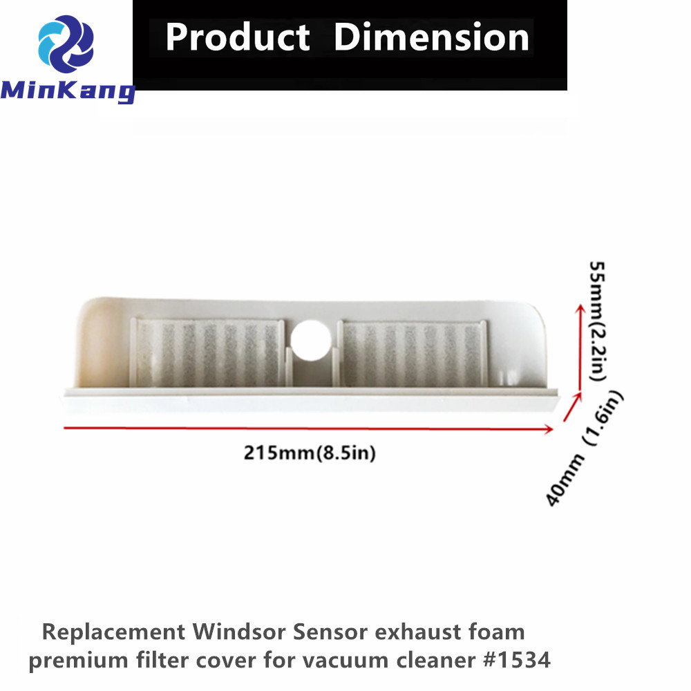 Couvercle de boîtier en mousse d'échappement de remplacement, filtre et brosse de nettoyage pour aspirateur vertical Windsor Versamatic #1534 # Wi-1534 