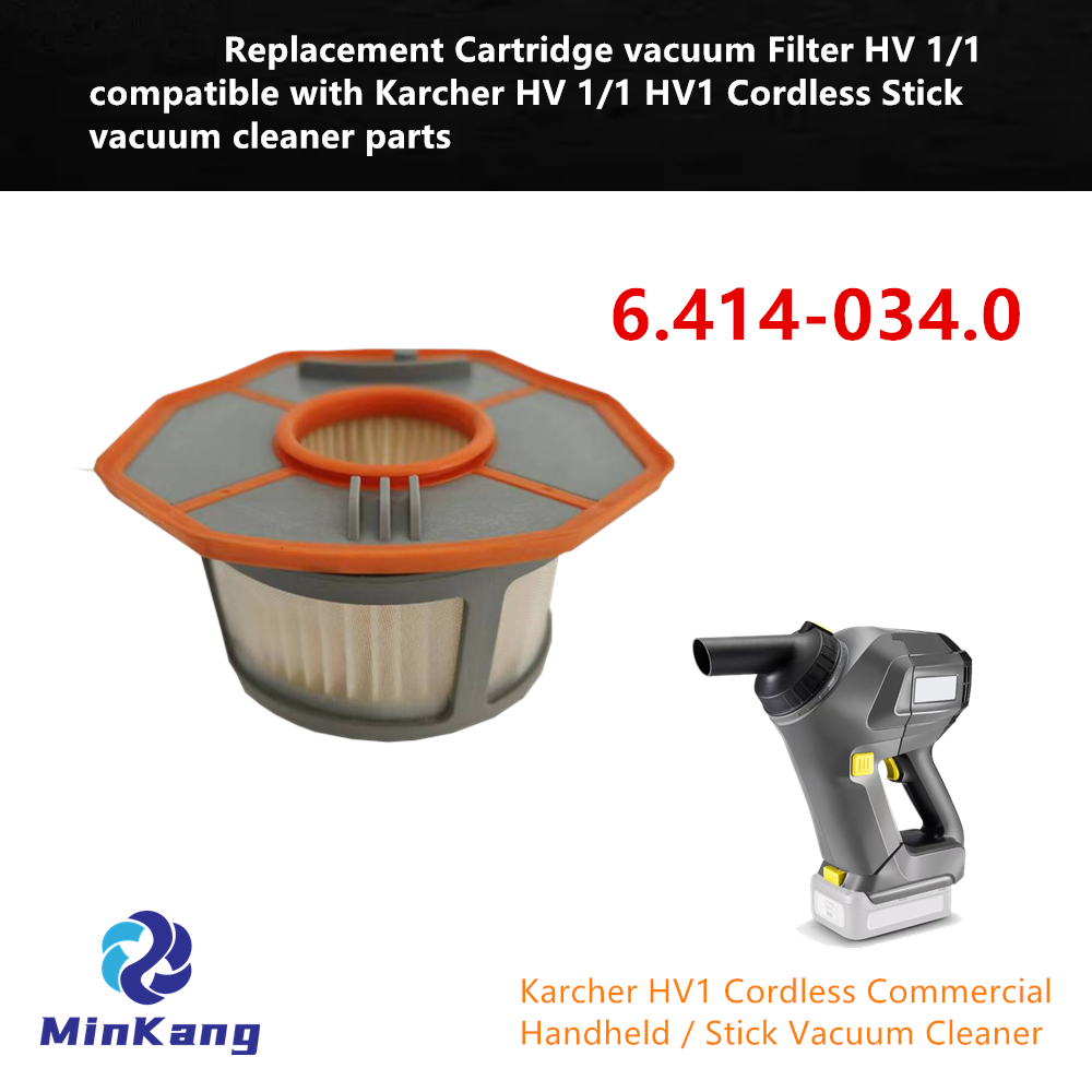 Filtre à cartouche de remplacement HV 1/1 pour aspirateur à manche sans fil Karcher HV 1/1 HV1, pièces détachées