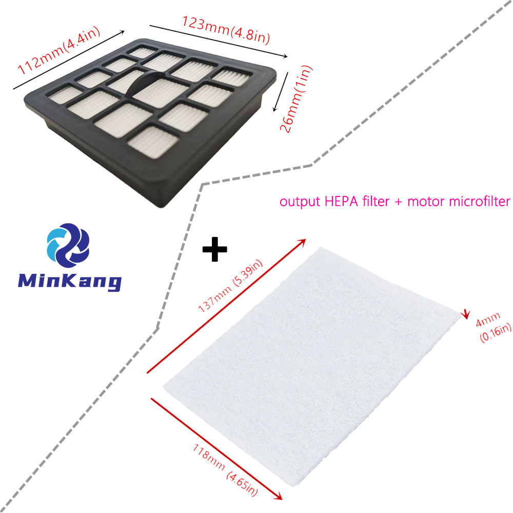 Filtre de moteur HEPA + sortie pour Gorenje 229396 / Zelmer ZVCA335X (A6012014012.0) 