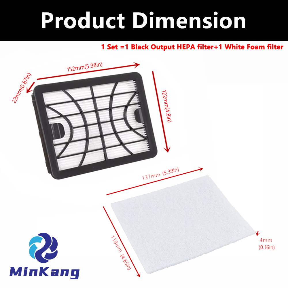 Filtre HEPA de sortie + kit de filtre en mousse pour zelmer bosch 