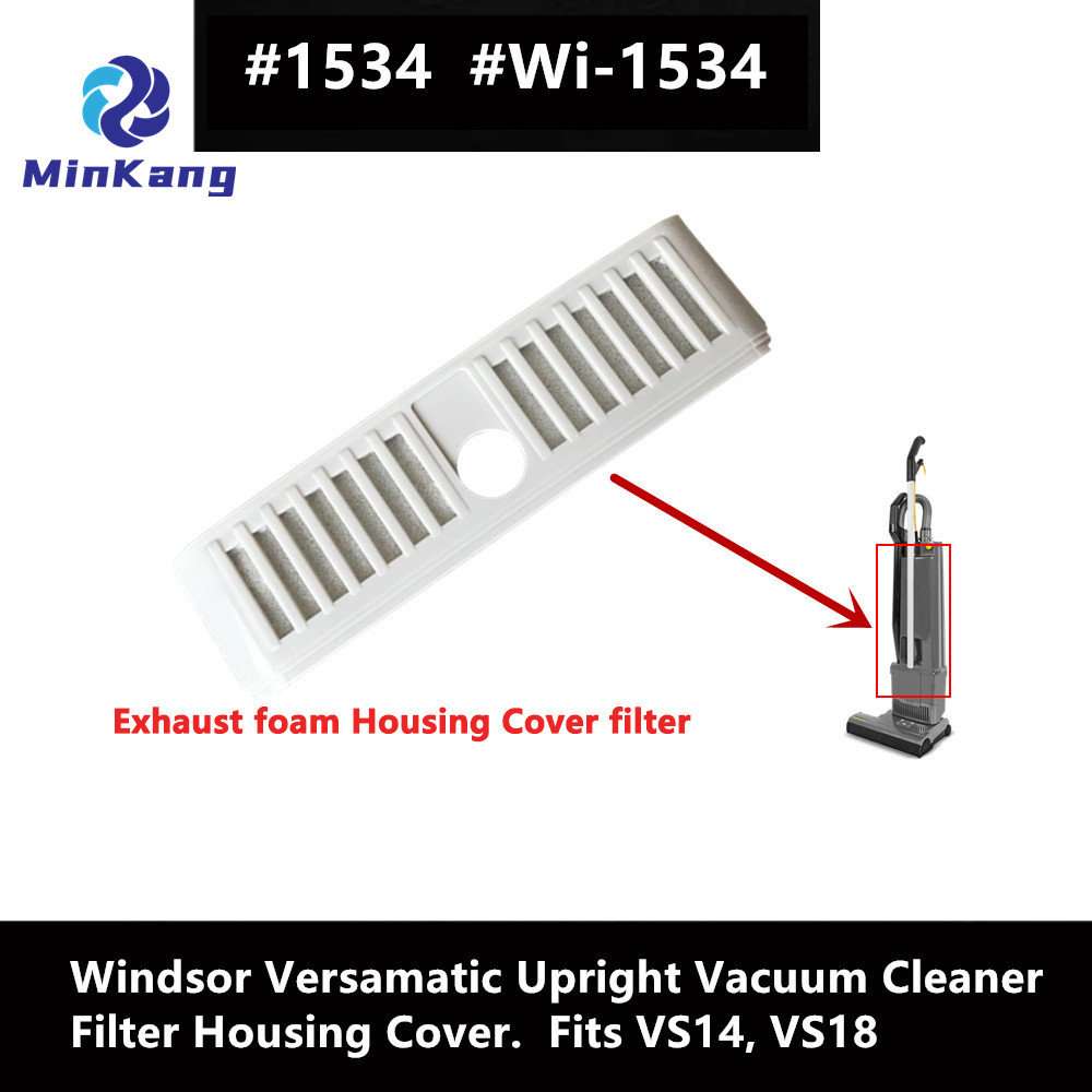 Couvercle de boîtier en mousse d'échappement de remplacement, filtre et brosse de nettoyage pour aspirateur vertical Windsor Versamatic #1534 # Wi-1534 