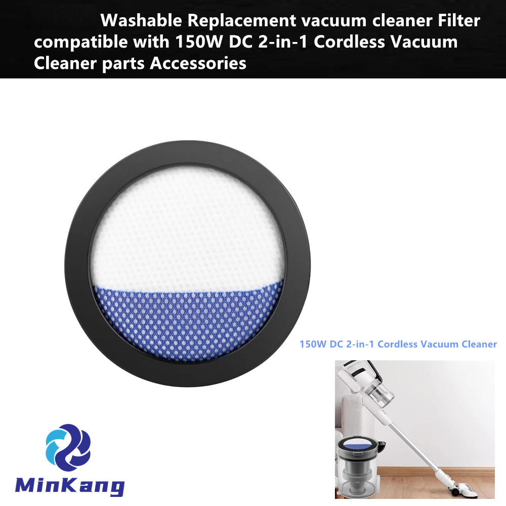 Filtre de remplacement lavable pour aspirateur sans fil 150W DC 2 en 1, pièces et accessoires