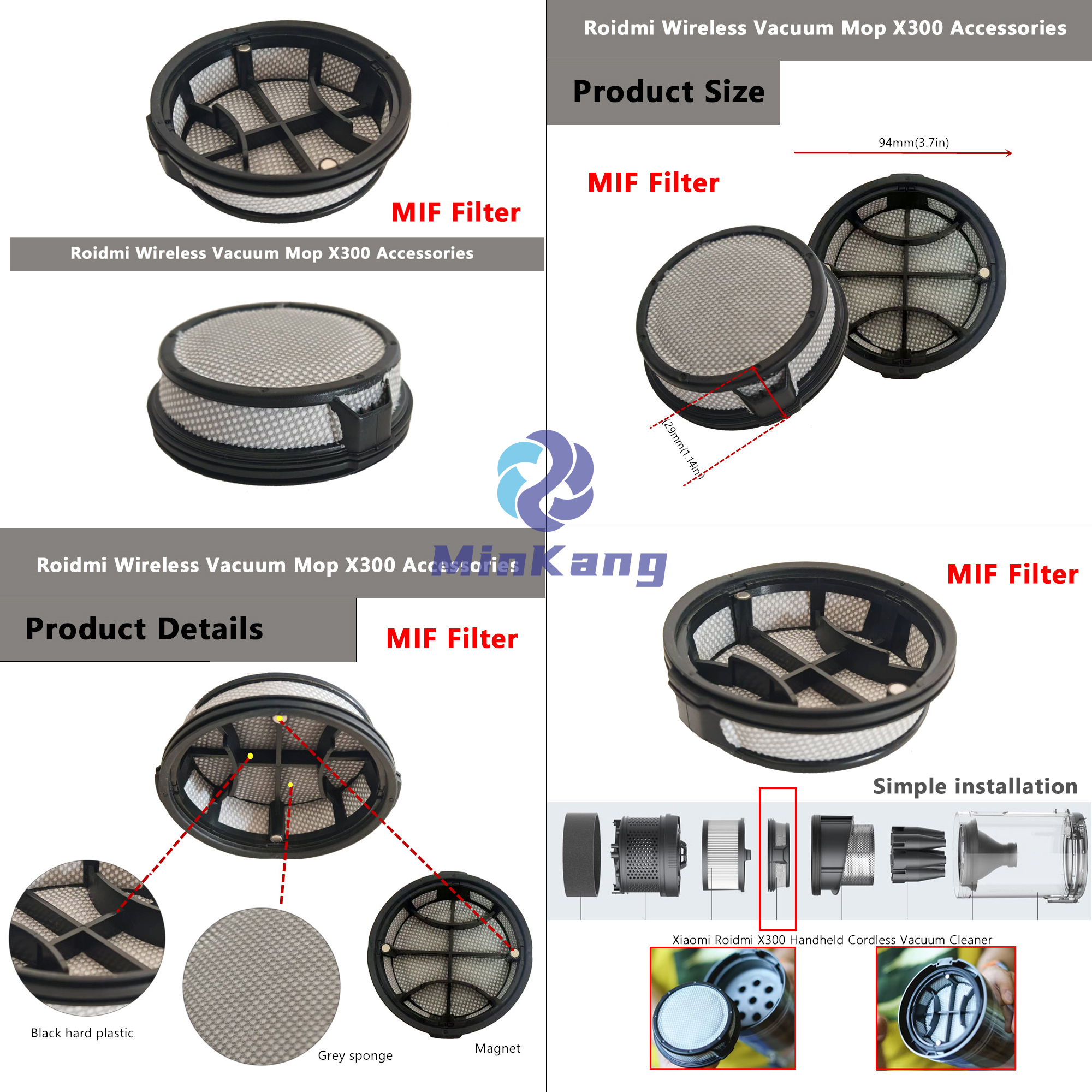 Filtre MIF Xiaomi Roidmi X300