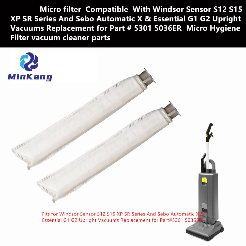 Micro filtre pour aspirateurs verticaux Windsor Sensor S12 S15 XP SR Series et Sebo Automatic X & Essential G1 G2