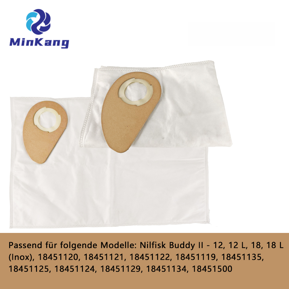 Sac à poussière pour aspirateur Buddy II - 12/18/12L/18L en acier inoxydable, tissus non tissés