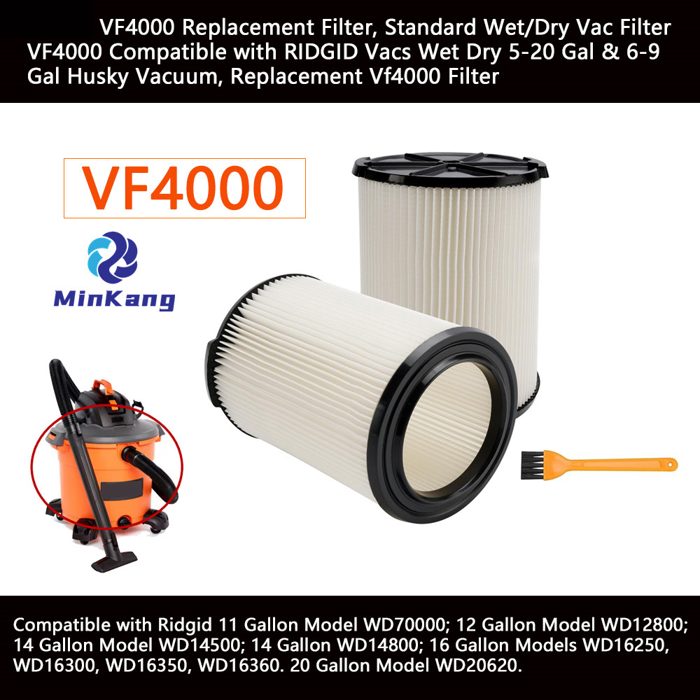 Filtre d'aspirateur sec/humide standard de remplacement VF4000 pour aspirateur Husky RIDGID Vacs Wet Dry 5-20 Gal et 6-9 Gal