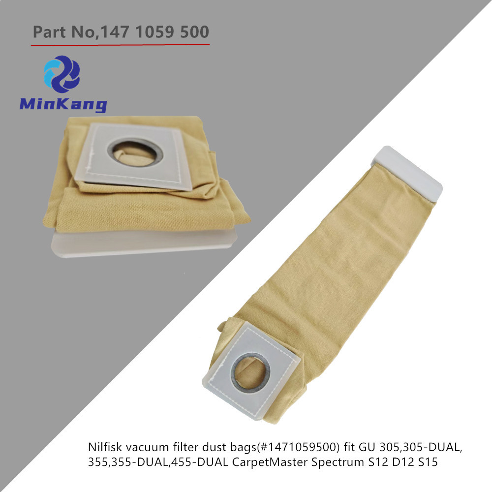 Sacs à poussière avec filtre HEPA pour aspirateur Nilfisk GU 305,305-DUAL,355,355-DUAL,455-DUAL, #1471059500