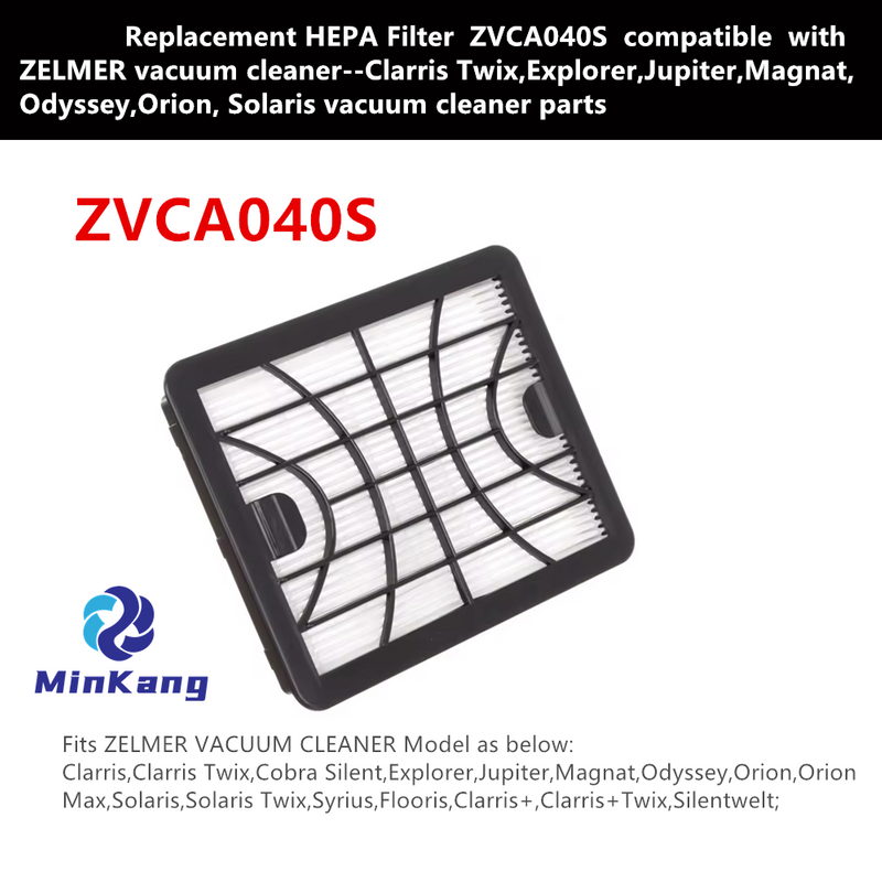 Filtre HEPA de remplacement ZVCA040S pour aspirateur ZELMER Clarris Twix,Explorer,Jupiter,Magnat,Odyssey,Orion, Solaris 