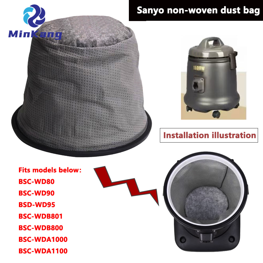 Sac à poussière non tissé à ordures pour Sanyo BSC-WD80 WD90 WD95 WDB801 Aspirateur