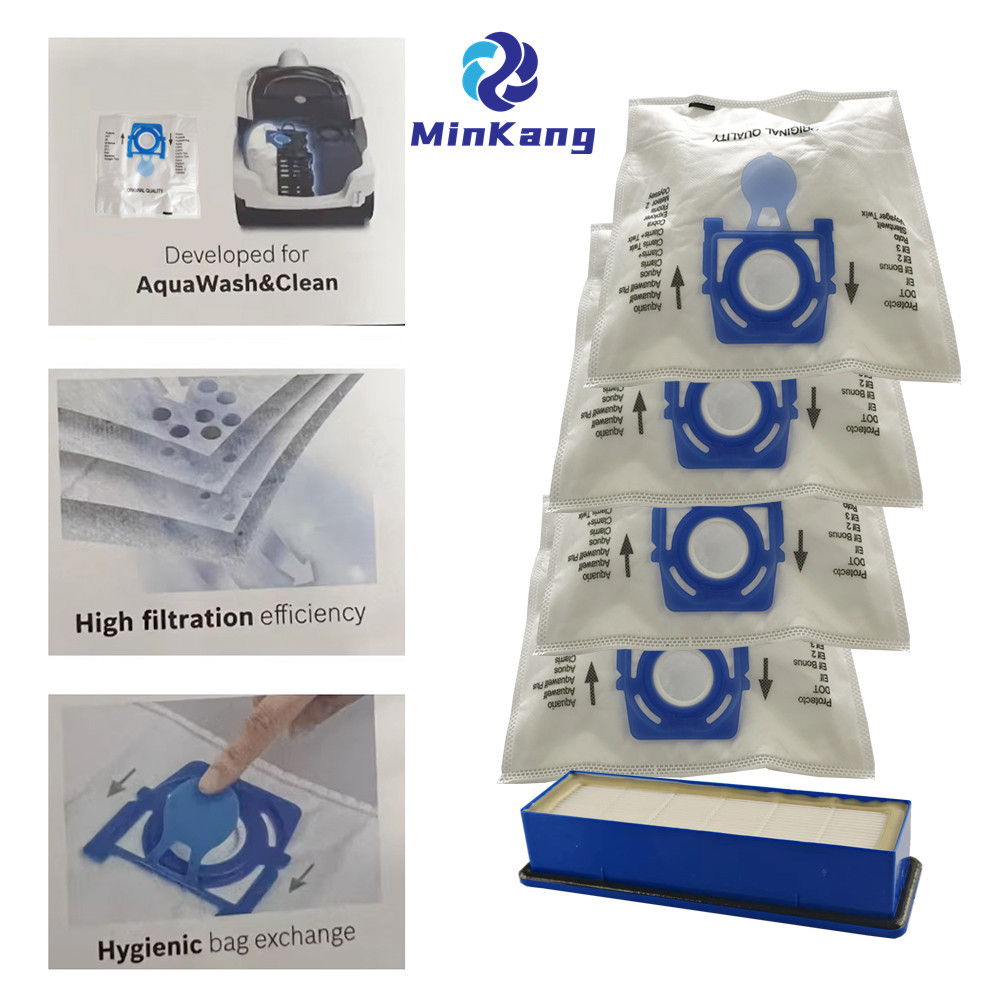 Filtre HEPA et sacs à poussière pour Bosch Aquawash et propre vide BWD420hyg