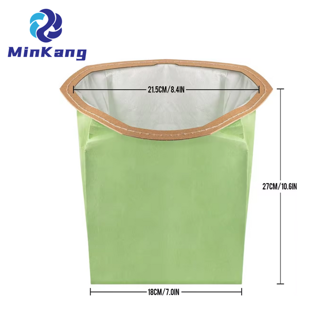 Filtre de rechange pour sac à poussière en papier vert compatible avec ProTeam Super Coach Pro 6 GoFree Flex Pro et ProVac FS 6 Collier triangulaire ouvert sous vide 6 litres 
