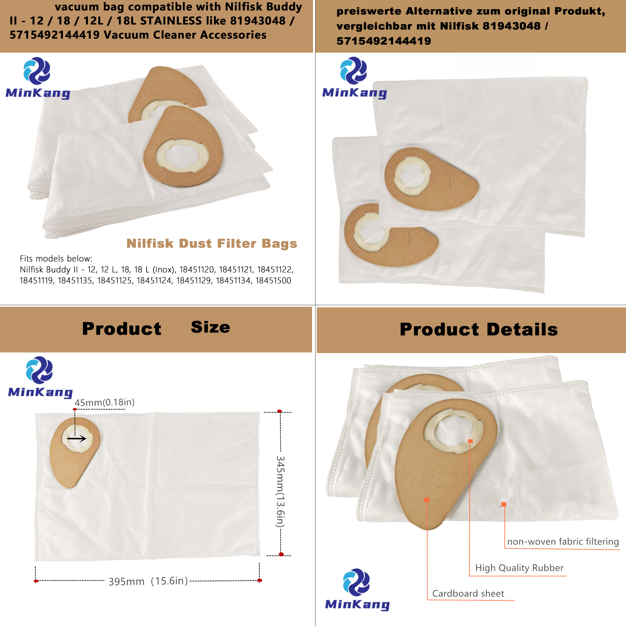 compatible avec Nilfisk Buddy II - 12