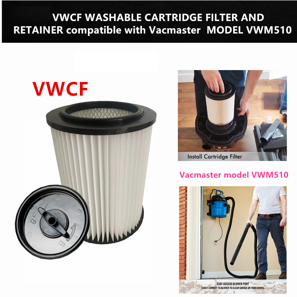 CARTOUCHE LAVABLE aspirateur FILTRE HEPA ET RETENUE pour Vacmaster MODÈLE VWM510 WallMount 