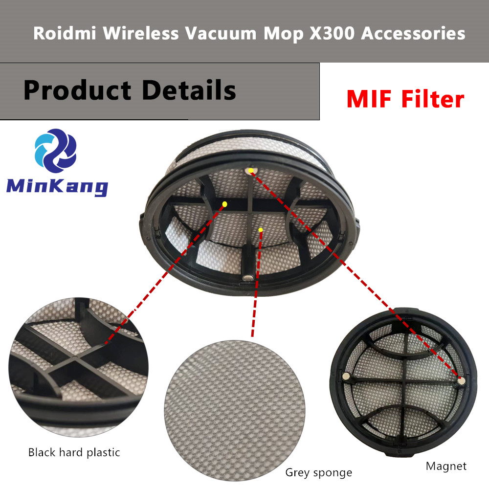 Remplacement du filtre d'aspirateur MIF pour Xiaomi Roidmi X300 portable sans fil 