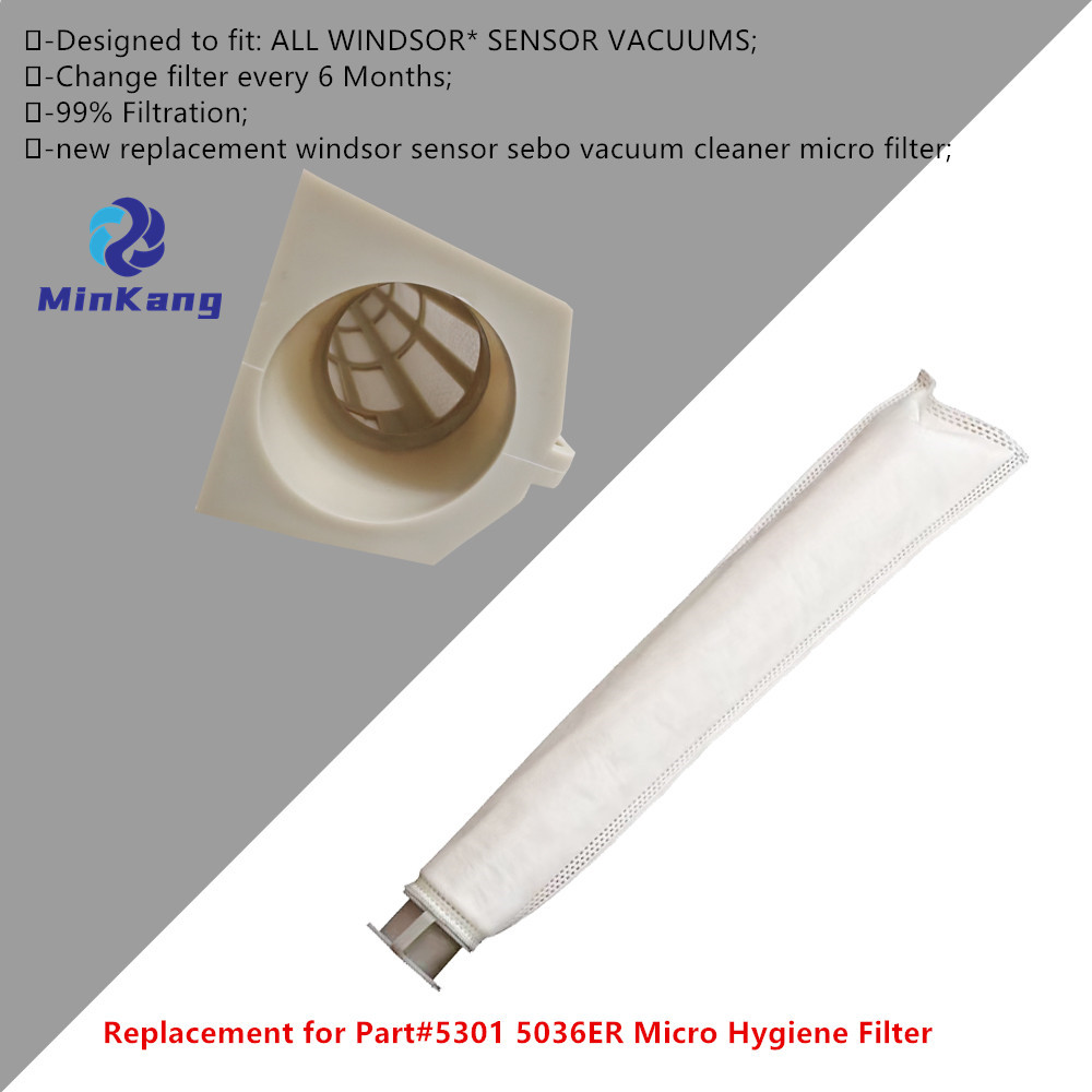 Micro filtre pour aspirateurs verticaux Windsor Sensor S12 S15 XP SR Series et Sebo Automatic X & Essential G1 G2