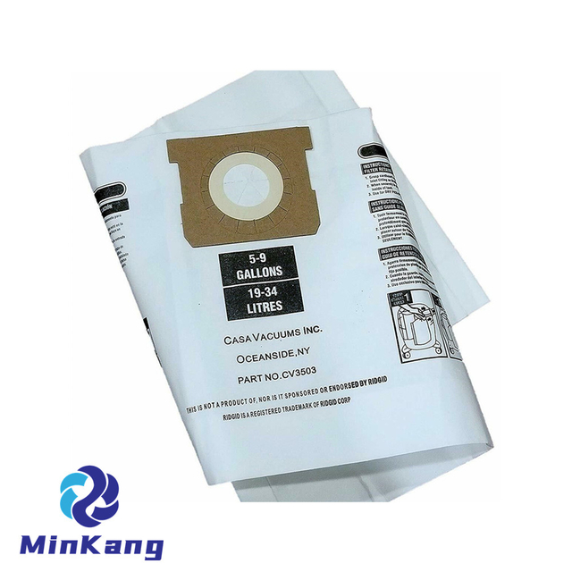 Sac à poussière pour aspirateur Ridgid de 5 à 9 gallons, pièces de rechange, filtre en papier, accessoire de sac à poussière