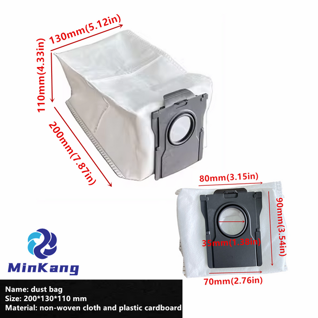 Sac à poussière avec filtre HEPA de 2,5 l, consommables pour robot de balayage de rêve X30 Pro, sac à poussière X30/S30/S10, accessoires pour aspirateur 
