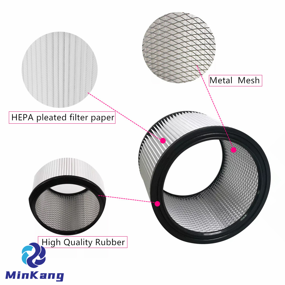  Remplacement du filtre Hepa à cartouche standard pour aspirateur sec/humide de 5 à 18 gallons sans capuchon