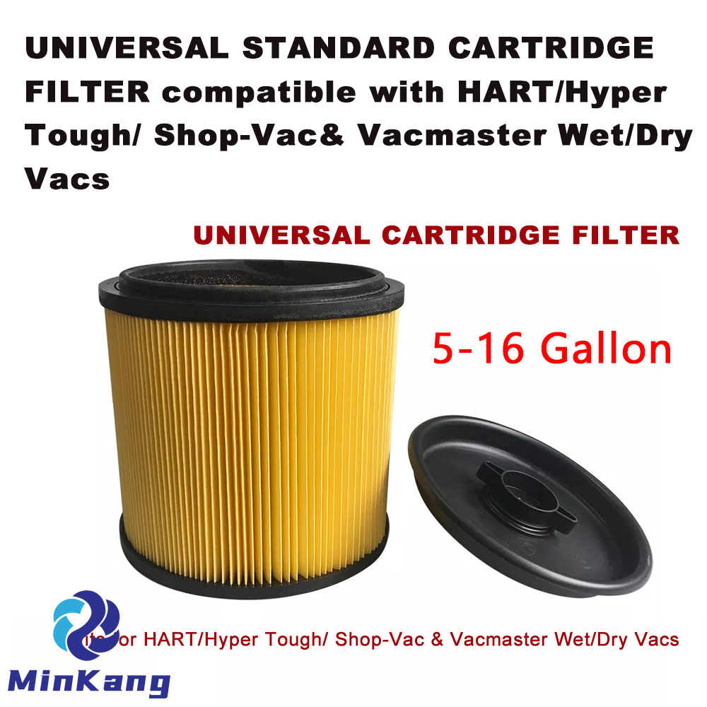 Filtre à cartouche STANDARD pour aspirateurs HART/Hyper Tough/Shop-Vac et Vacmaster Wet/Dry Vacs