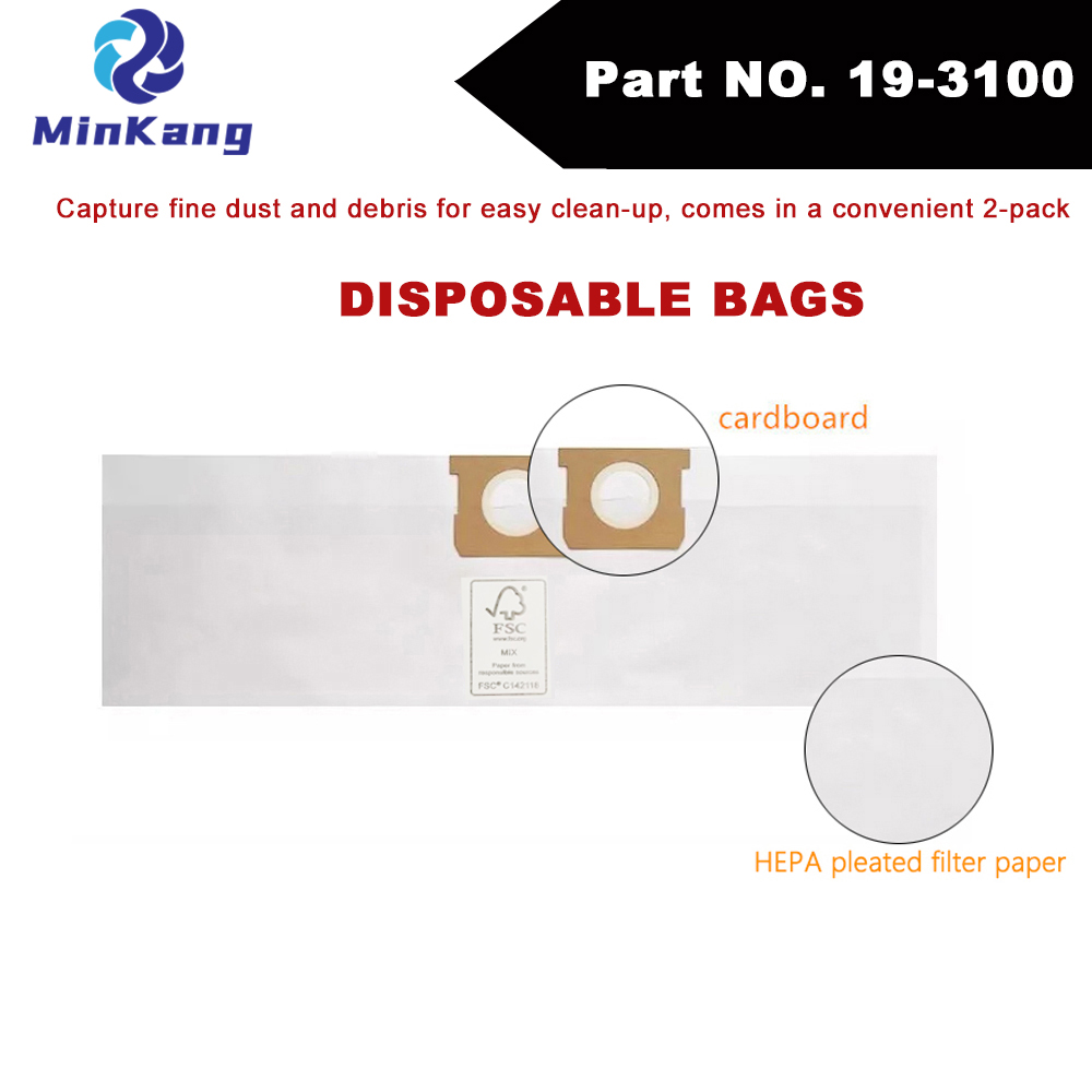 Remplacement du filtre hepa Hyper Tough 5 gallons Wet/Dry Vac - Filtre à vide haute efficacité Sac jetable