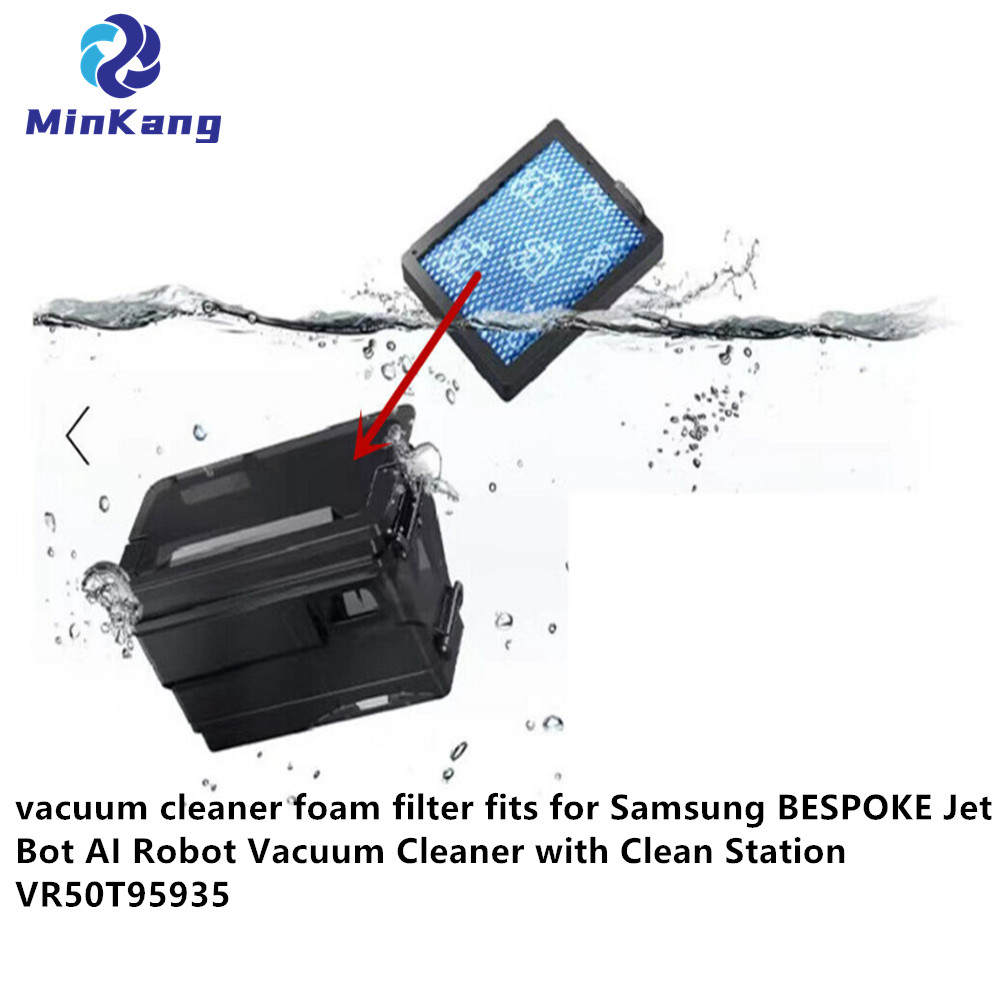 Filtre HEPA en mousse de remplacement pré-moteur et brosse de nettoyage pour aspirateurs robots Samsung Jet Bot AI Plus + (uniquement)