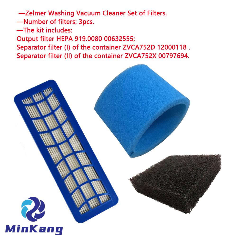  Filtres à vide de lavage compatibles avec Zelmer Bosch (00632555, 12000118, 00797694)