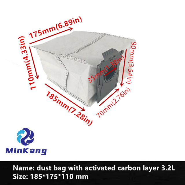  Sac à poussière pour aspirateur X20 Pro Plus, sac filtrant HEPA, couche de charbon actif en tissu pour robot de balayage DREAME X20 Pro Plus, accessoires, 3,2 l