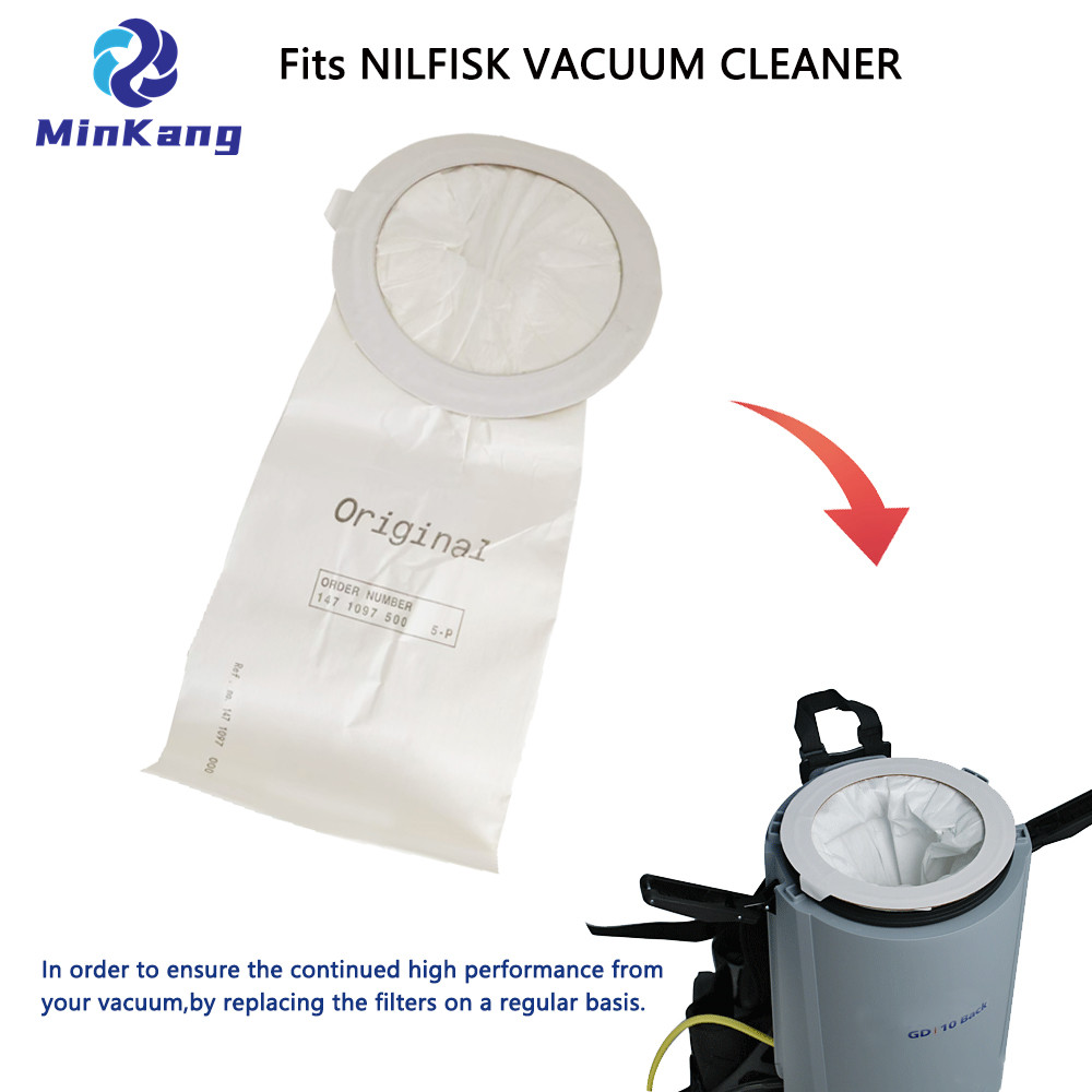 (#1471097000) sac à poussière filtre aspirateur pour Nilfisk GD10 Back/Adgility 10XP/CAV2.2