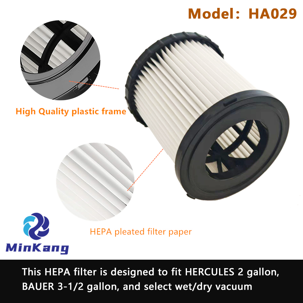 Remplacement du filtre HEPA à vide de la cartouche pour 2 et 3-1 / 2 gallons Hercules et Bauer Vas Vilter Nettoyage