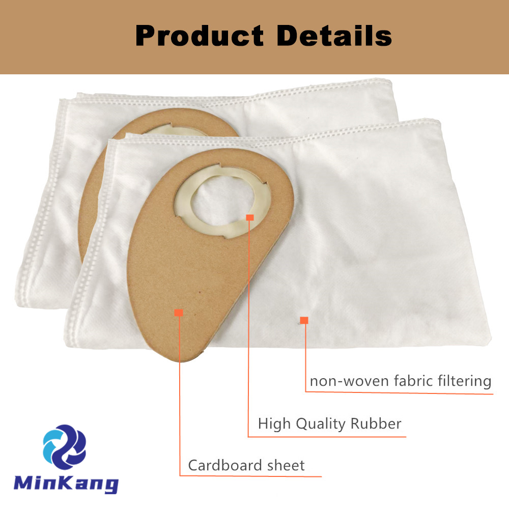 Sac à poussière pour aspirateur Buddy II - 12/18/12L/18L en acier inoxydable, tissus non tissés