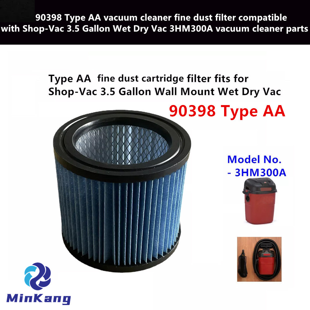  Filtre à poussière fine pour aspirateur de Type AA 90398, pièces pour aspirateur Shop-Vac 3.5 gallons Wet Dry Vac 3HM300A