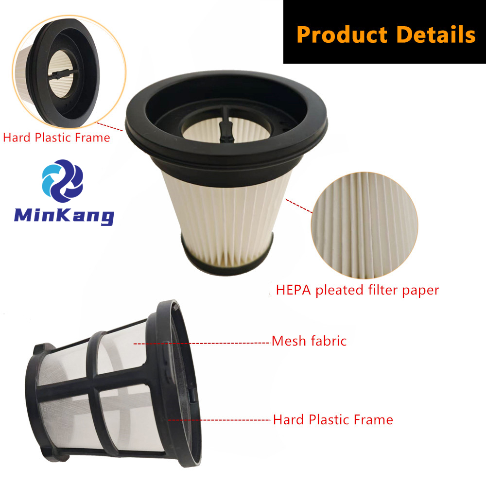 Filtre en papier hepa pour aspirateur à main sans fil STIHL SEA20, nettoyage du filtre et couvercle en filet pour aspirateur à main