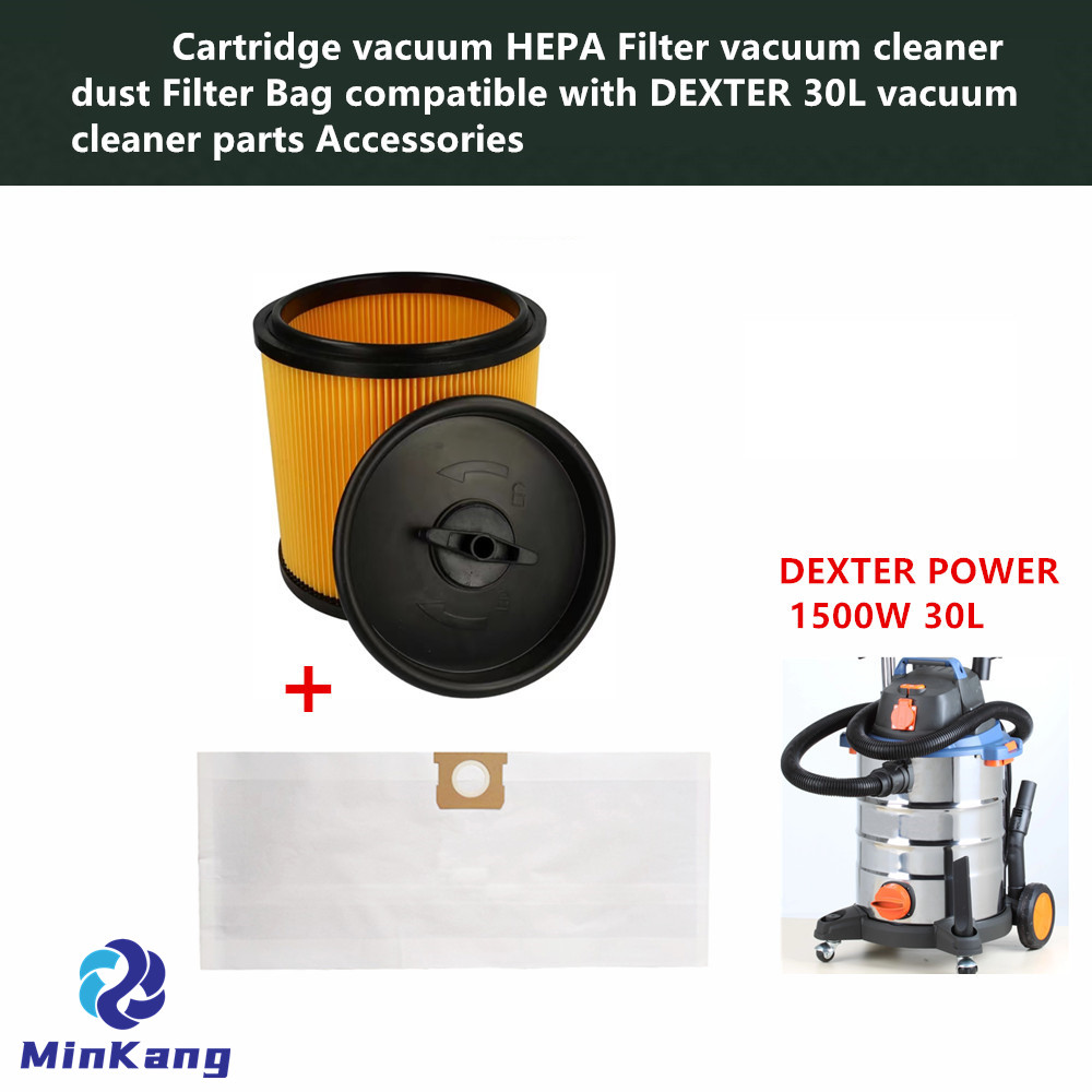 Cartouche aspirateur filtre HEPA, sac filtrant anti-poussière pour aspirateur DEXTER 30L, pièces et accessoires