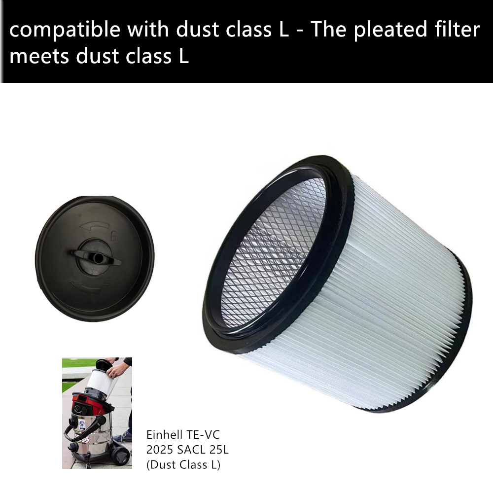 Filtre HEPA pour aspirateur à cartouche pour aspirateur eau/sec Einhell TE-VC 2025 SACL 25L (classe de poussière L)